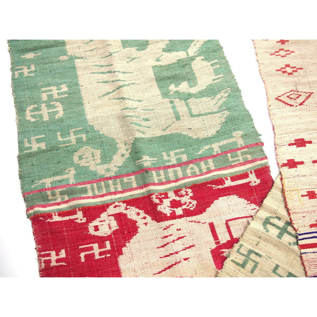 Ensemble 22: Vintage Shamanic Tiger Spirit Cloth with Suzani Cloth and Ikat Shawl - Each Item Sold Separately