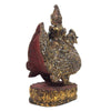 Saraswati Black Lacquer Golden Leaf Glass Mosaic Large Figure from Burma known as Thurathadi Dewi
