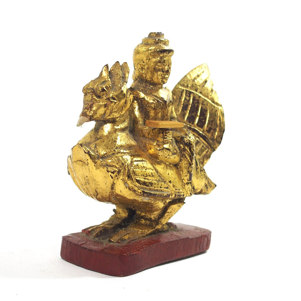 Saraswati Goddess Golden Leaf Figure Small from Burma known as Thurathadi Dewi