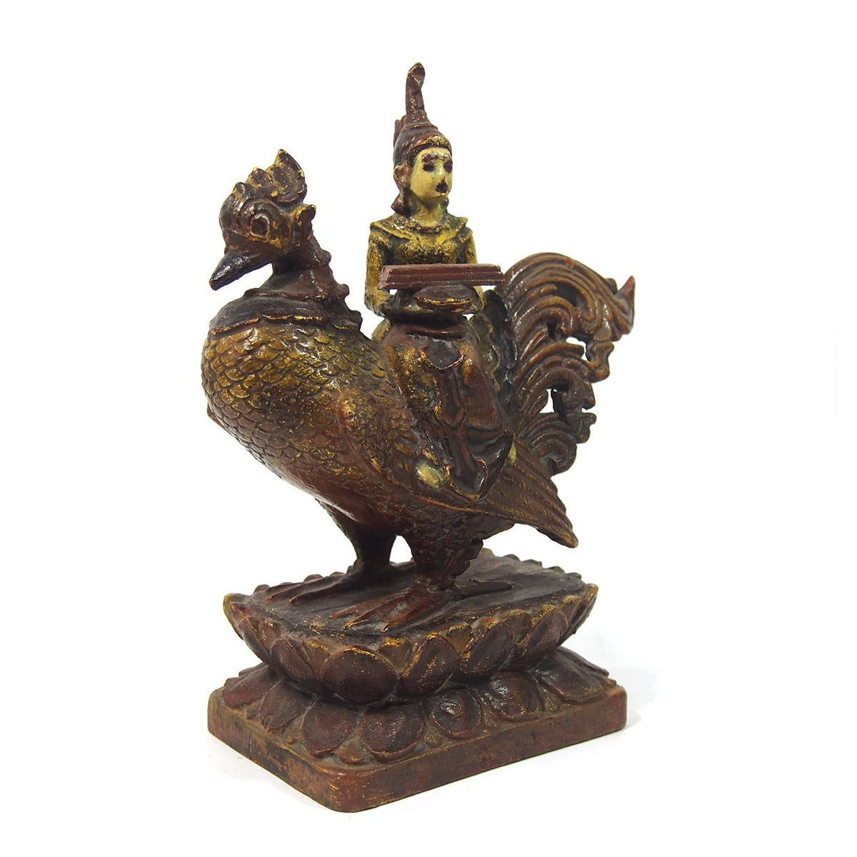Saraswati Goddess Atop the Golden Swan Figure from Burma known as Thur ...