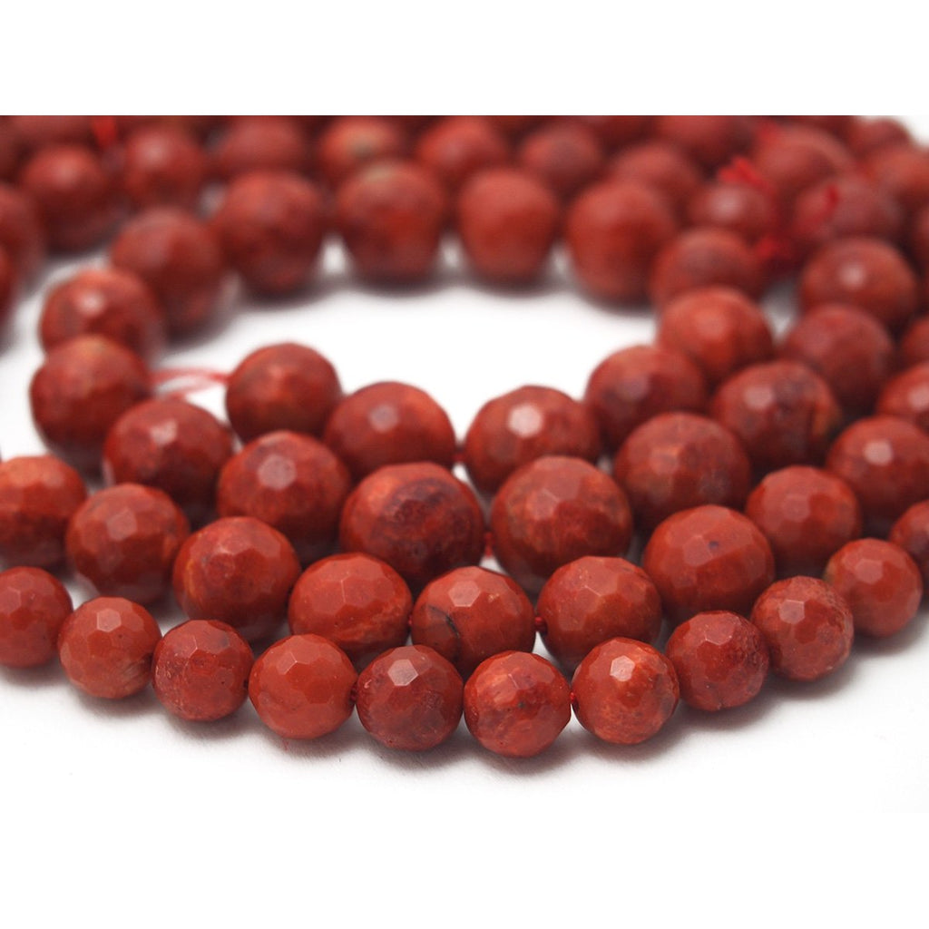 Coral (Sponge) Faceted Rounds 8mm, 10mm, 12mm Strand