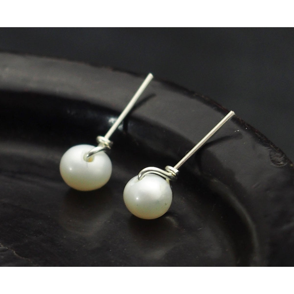 Fresh Water Pearl Post Earrings with Sterling Silver Ear Wire