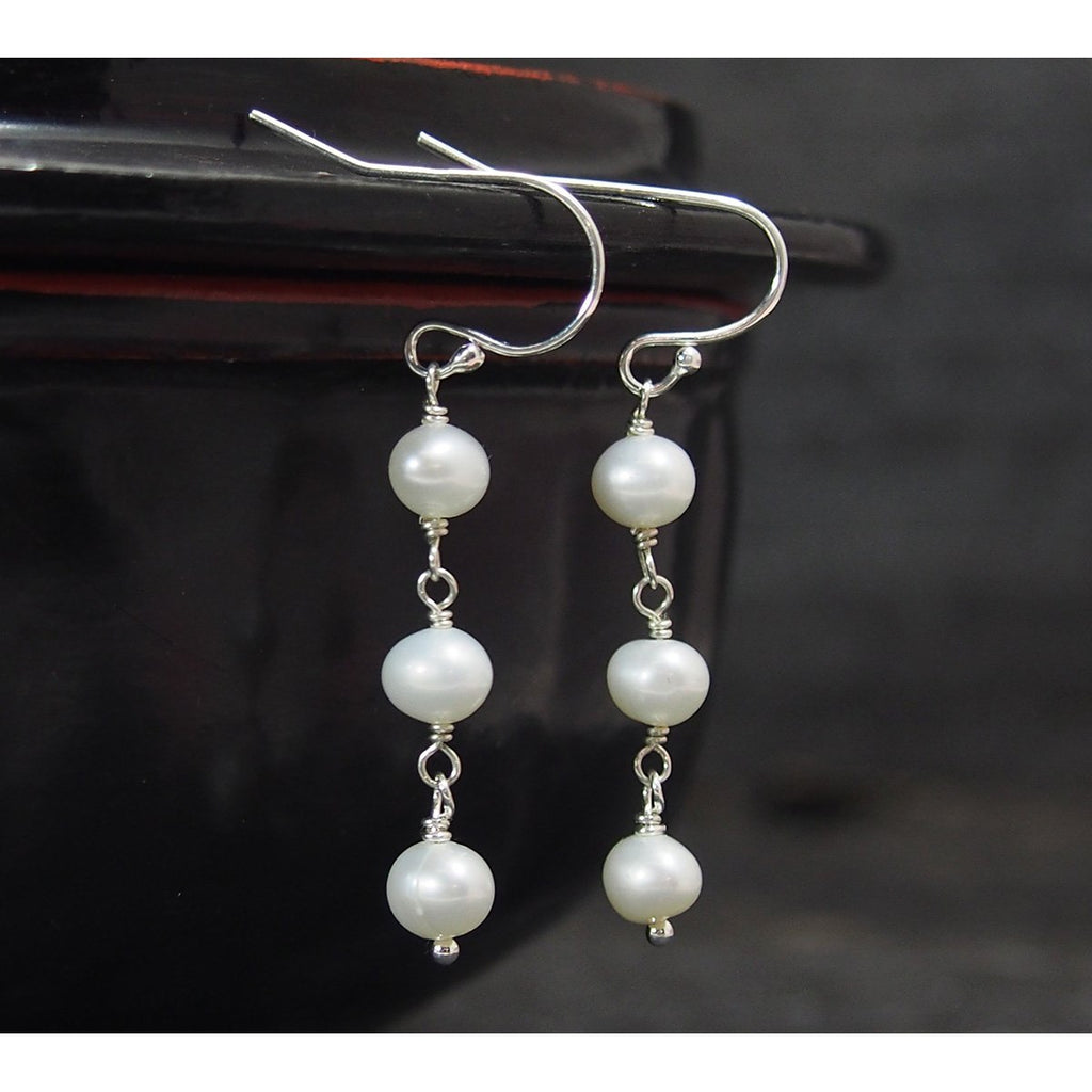 Fresh Water Pearl Earrings with Sterling Silver French Ear Wire