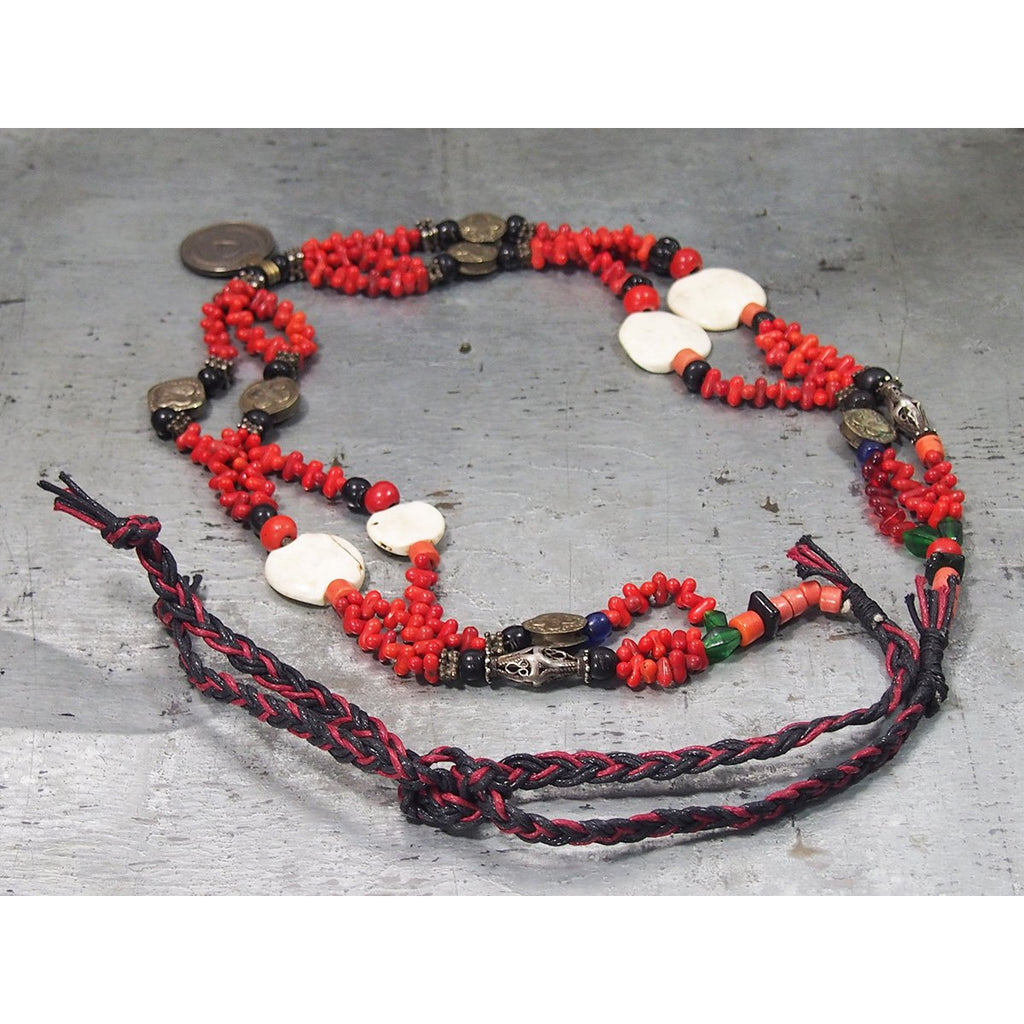 Afghan Dowry Necklace with 80% Kazakh Silver Beads, C
