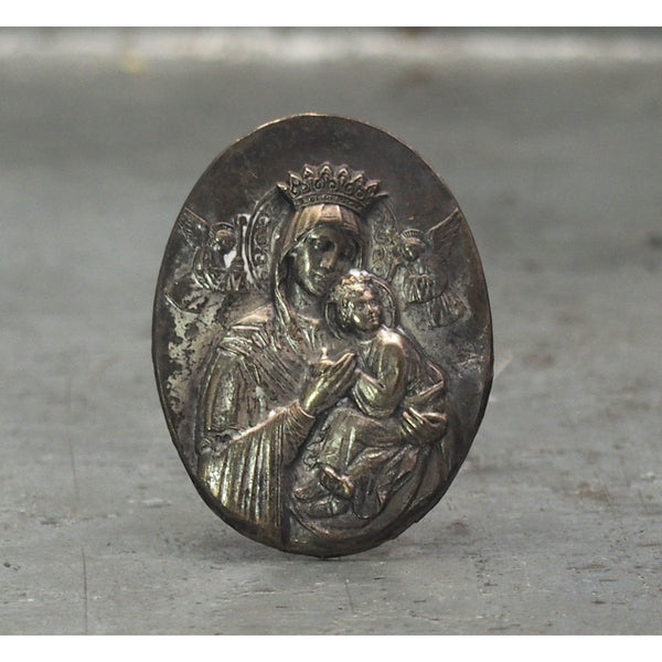 Vintage Stamped Catholic Medal, A