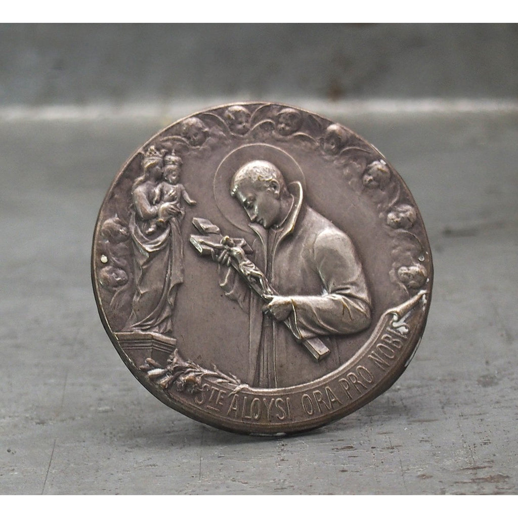 Vintage Stamped Catholic Medal, C