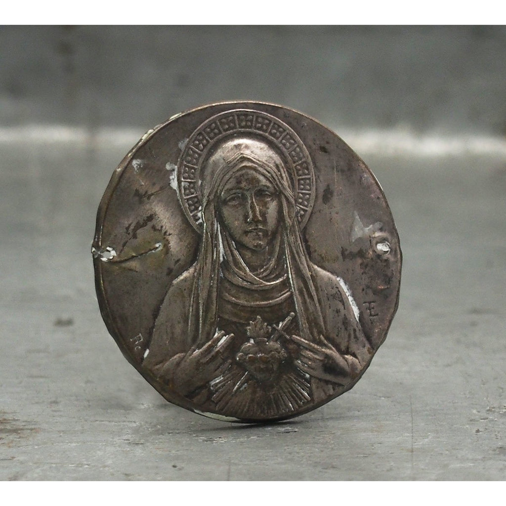 Vintage Stamped Catholic Medal, B