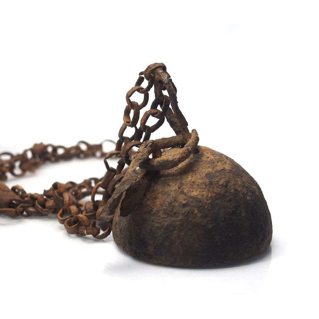 Dogon Blacksmith/ "Hogon" Status Emblem Iron Necklace from Mali Bell Form