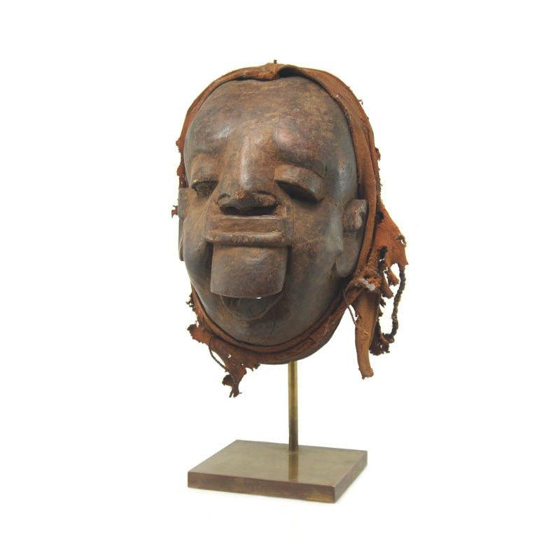 Early 20th Century Makua Female Initiation Mask with a Labret