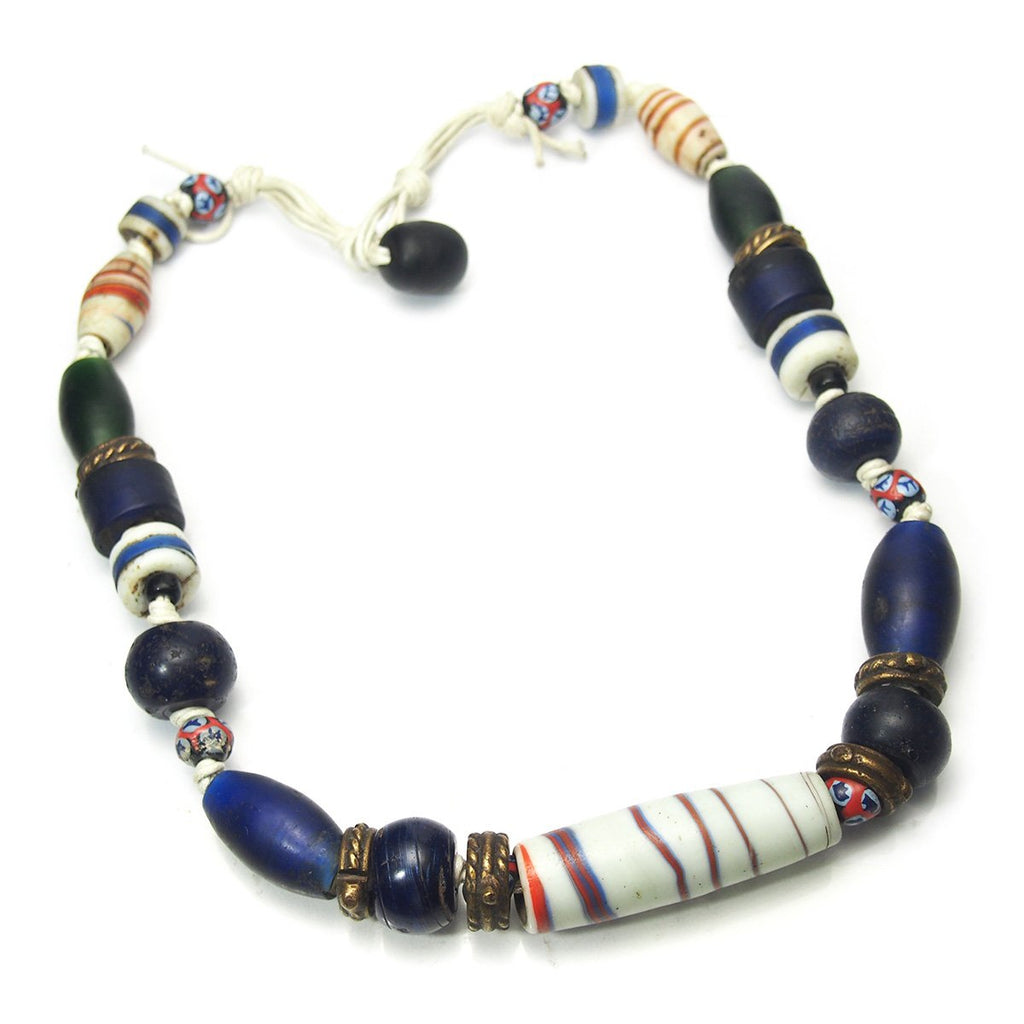 19th Century Naga Heirloom Chinese and Indian Trade Bead Necklace