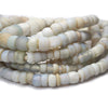 18th Century Large White Dutch East India Company Wound Dogon "Egg" Trade Beads from Mali