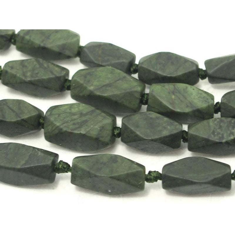 Afghan Jade Matte Cubes, (Medium Size) Strand