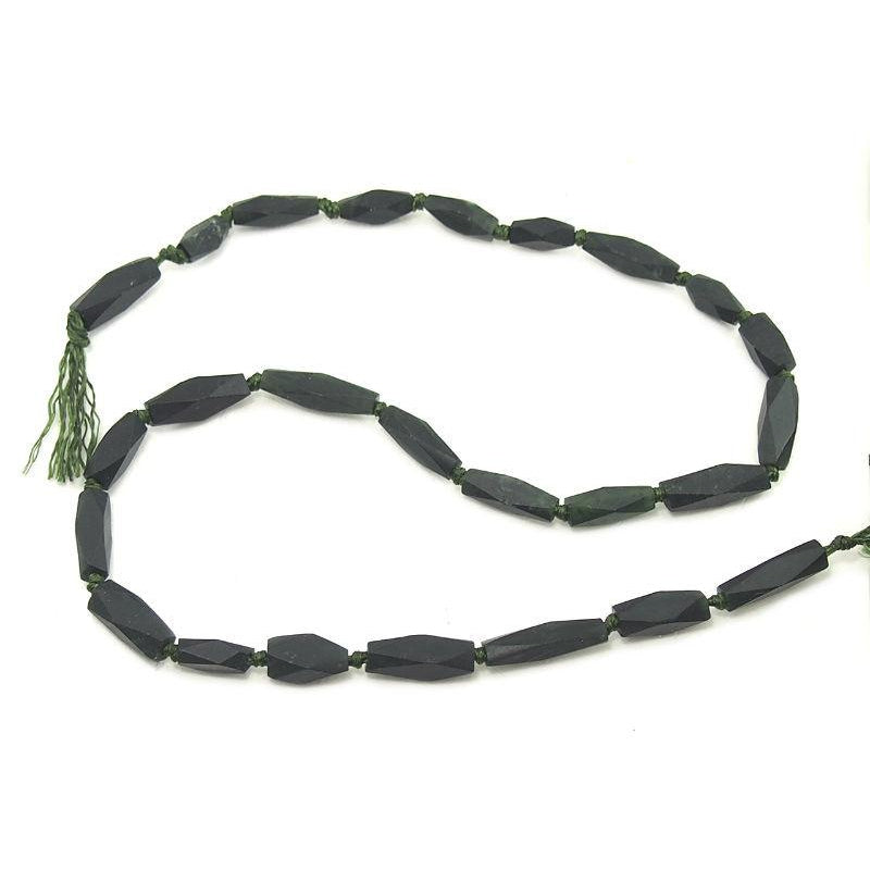 Jade (Afghan) Matte Faceted Small Lozenges Strand