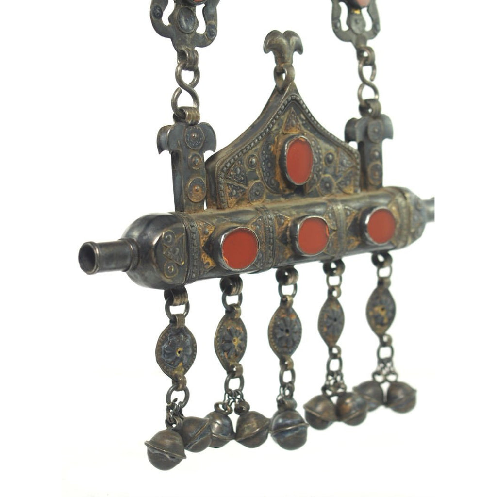 Turkmen Amulet Case Mountain Shape Antique-20
