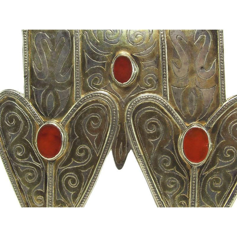 Turkmen Double Asyk Heart/Cordiform Pendant Ca.1900
