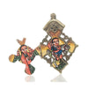 Ethiopian Processional Hand-Painted Icon Cross, Small 4