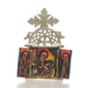Ethiopian Processional Hand-Painted Icon Cross, M3