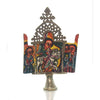 Ethiopian Processional Hand-Painted Icon Cross, M6