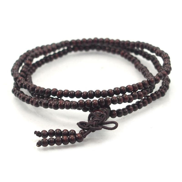 Chinese Deep Red Wooden Mala 4mm