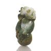 Jade Protective Health Bottle Gourd Pendant with Guardian Animal