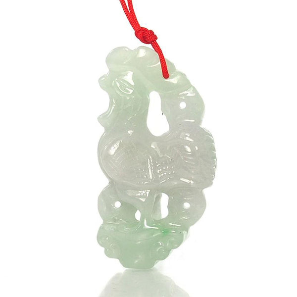 Jade Zodiac Rooster Pendant- Large