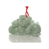 Jade Foo Dog Mother and Child Pendant- Large