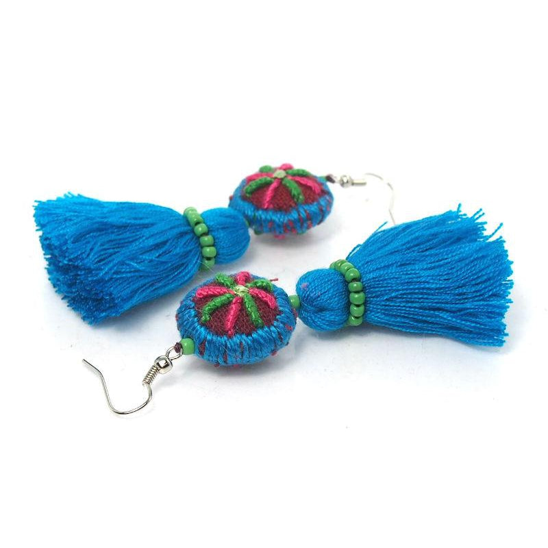 Hill Tribe Crocheted Earrings, G