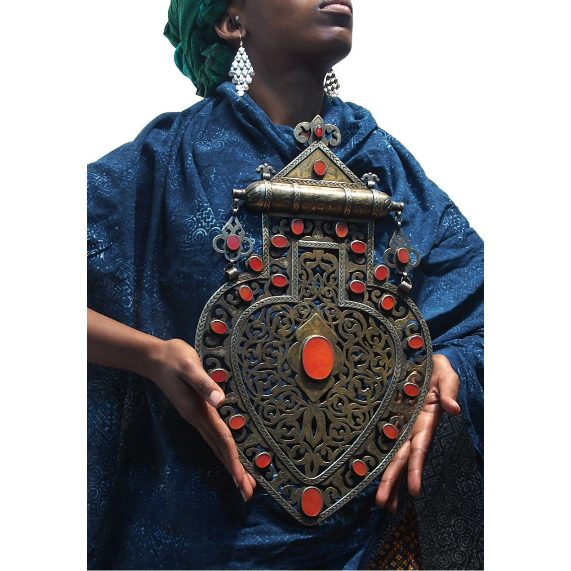 Turkmen Cordiform Heart Shape Pendant-13 – Beads of Paradise