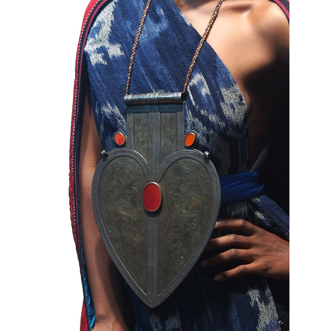 Turkmen Cordiform Heart Shape Pendant-11 – Beads of Paradise