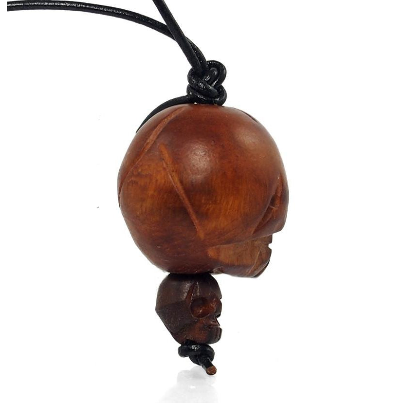 Skull Beads Hand Carved Bone Memento Mori Rondelle Stretch Bracelet –  Beads of Paradise