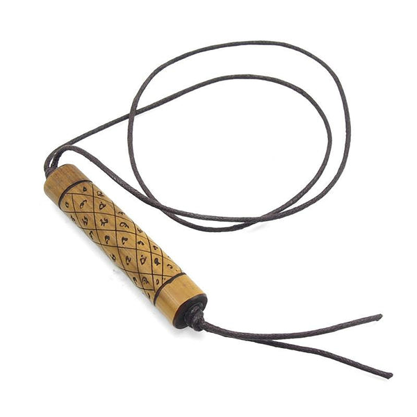 Bamboo Prayer Scroll Necklace