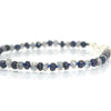 Sapphire and Labradorite Knotted Bracelet with Sterling Silver Lobster Clasp