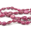 Ruby Smooth Ovals Graduated Strand