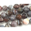 Botswana Agate Faceted Round 12mm Strand