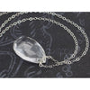 Crystal Quartz Necklace on Sterling Silver Chain with Sterling Silver Trigger Clasp