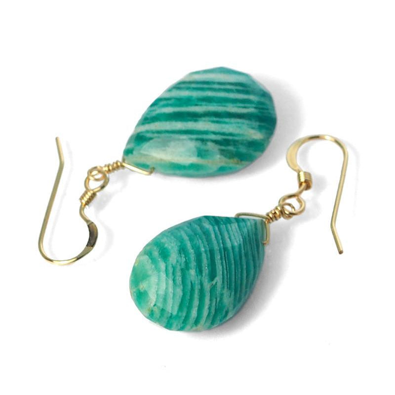 Amazonite Earrings with Gold Filled French Ear Wires