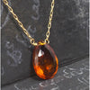 Fiery Citrine Necklace On Gold Filled Chain With Gold Filled Lobster Clasp
