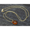 Fiery Citrine Necklace On Gold Filled Chain With Gold Filled Lobster Clasp