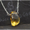 Citrine Necklace On Sterling Silver Chain With Sterling Silver Trigger Clasp