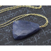 Natural Blue Aventurine Necklace On Gold Filled Chain With Gold Filled Trigger Clasp