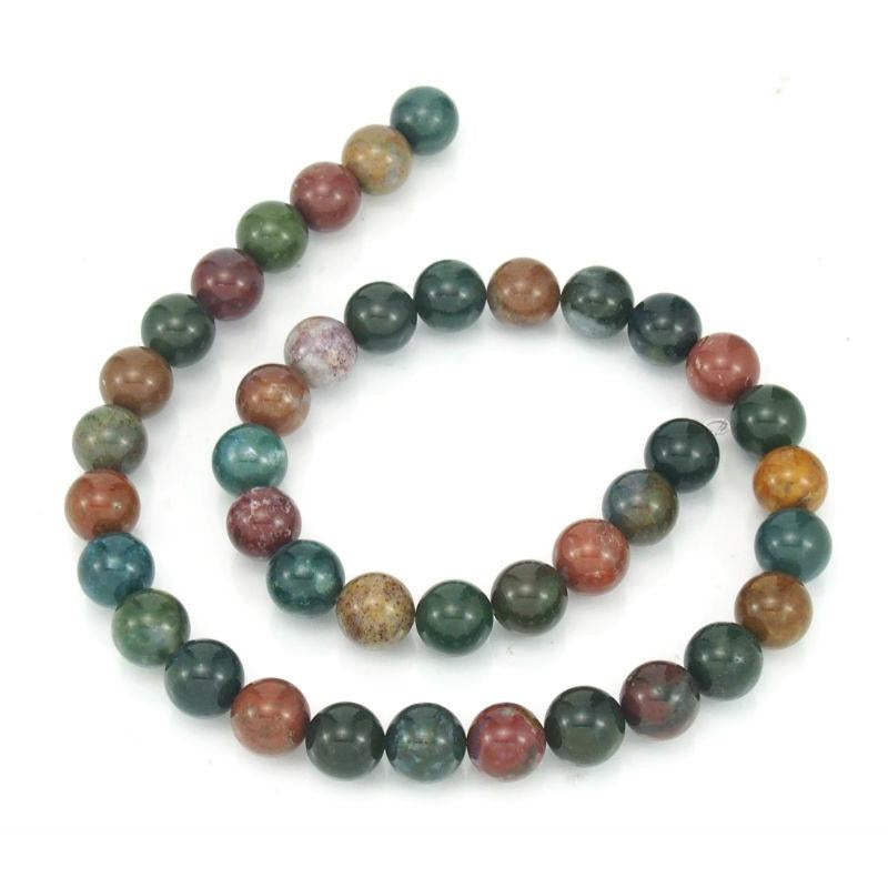 Bloodstone Smooth Rounds 10mm Strand