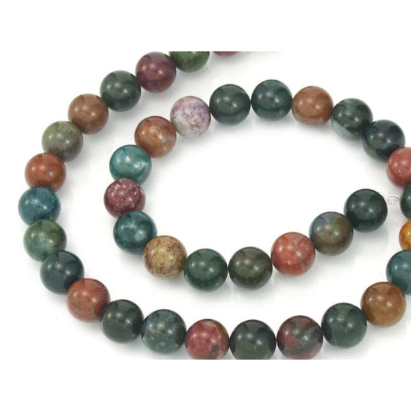Bloodstone Smooth Rounds 10mm Strand
