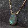 Labradorite Necklace On Gold Filled Chain With Sterling Gold Filled Trigger Clasp