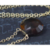 Beer Quartz Necklace On Gold Filled Chain With Gold Filled Trigger Clasp