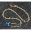 Blue Topaz Necklace On Gold Filled Chain With Gold Filled Trigger Clasp 2