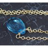 Blue Topaz Necklace On Gold Filled Chain With Gold Filled Trigger Clasp 2