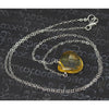 Citrine Necklace On Sterling Silver Chain With Sterling Silver Trigger Clasp 2