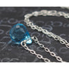 Blue Topaz Necklace On Sterling Silver Chain With Sterling Silver Trigger Clasp 3