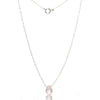 Rose Quartz Necklace with Sterling Silver Spring Clasp
