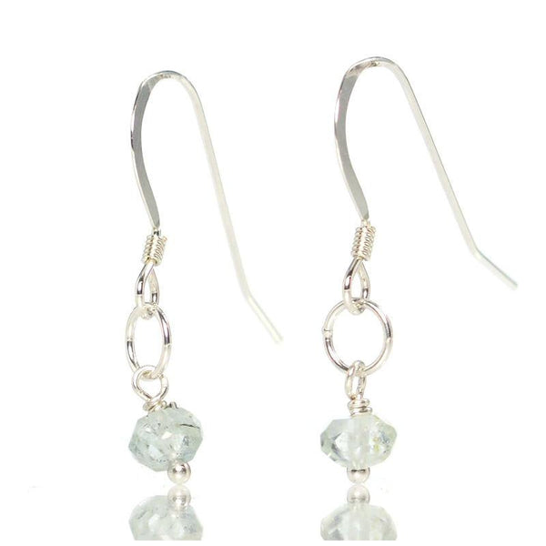 Aquamarine Earrings with Sterling Silver French Ear Wire